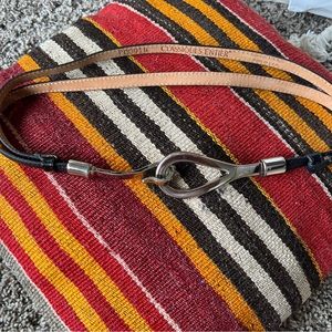 Stunning Vintage Genuine Leather Adjustable Belt